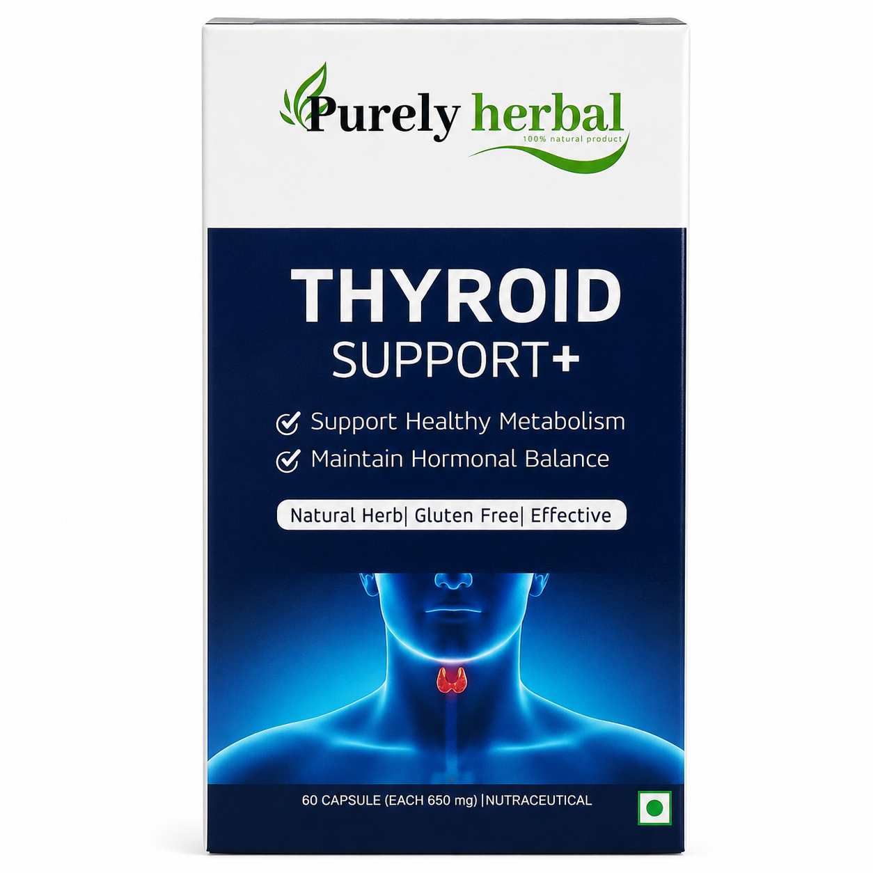 PURELY HERBAL- THYROID SUPPORT+ 60CAPSULES