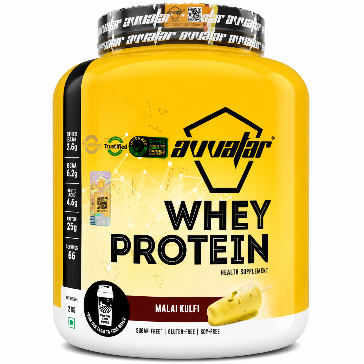 Avvatar Whey Protein – Malai Kulfi (2kg)