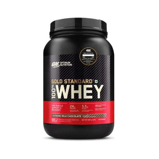 ON (Optimum Nutrition) Gold Standard 100% Whey Protein, chocolate 910 g indian pack (2 lb)