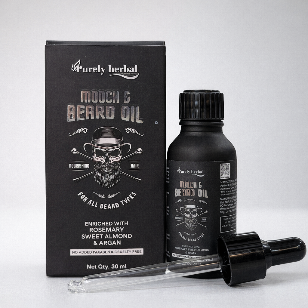 Purely Herbal Mooch & Beard Oil (30ml)