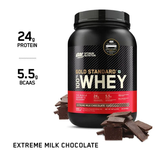 ON (Optimum Nutrition) Gold Standard 100% Whey Protein, chocolate 910 g imported pack (2 lb)
