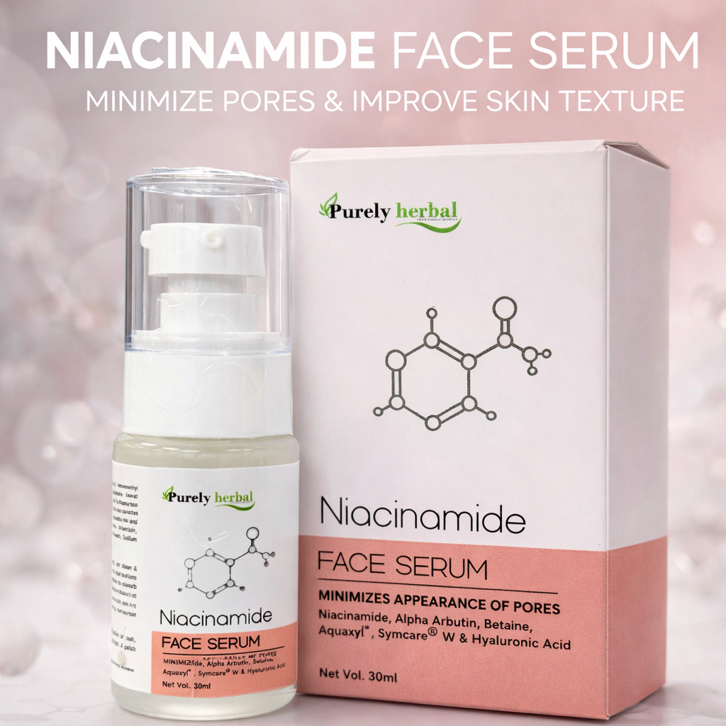 Purely Herbal Niacinamide Face Serum – Pore Minimizing Formula (30ml)