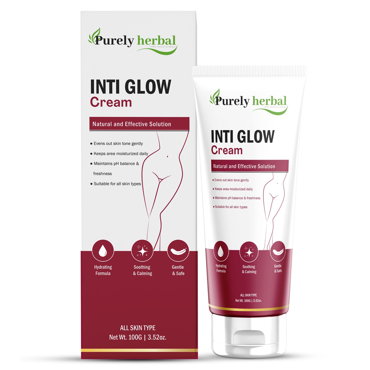 PURELY HERBAL- INTI GLOW CREAM -1MONTH PACK