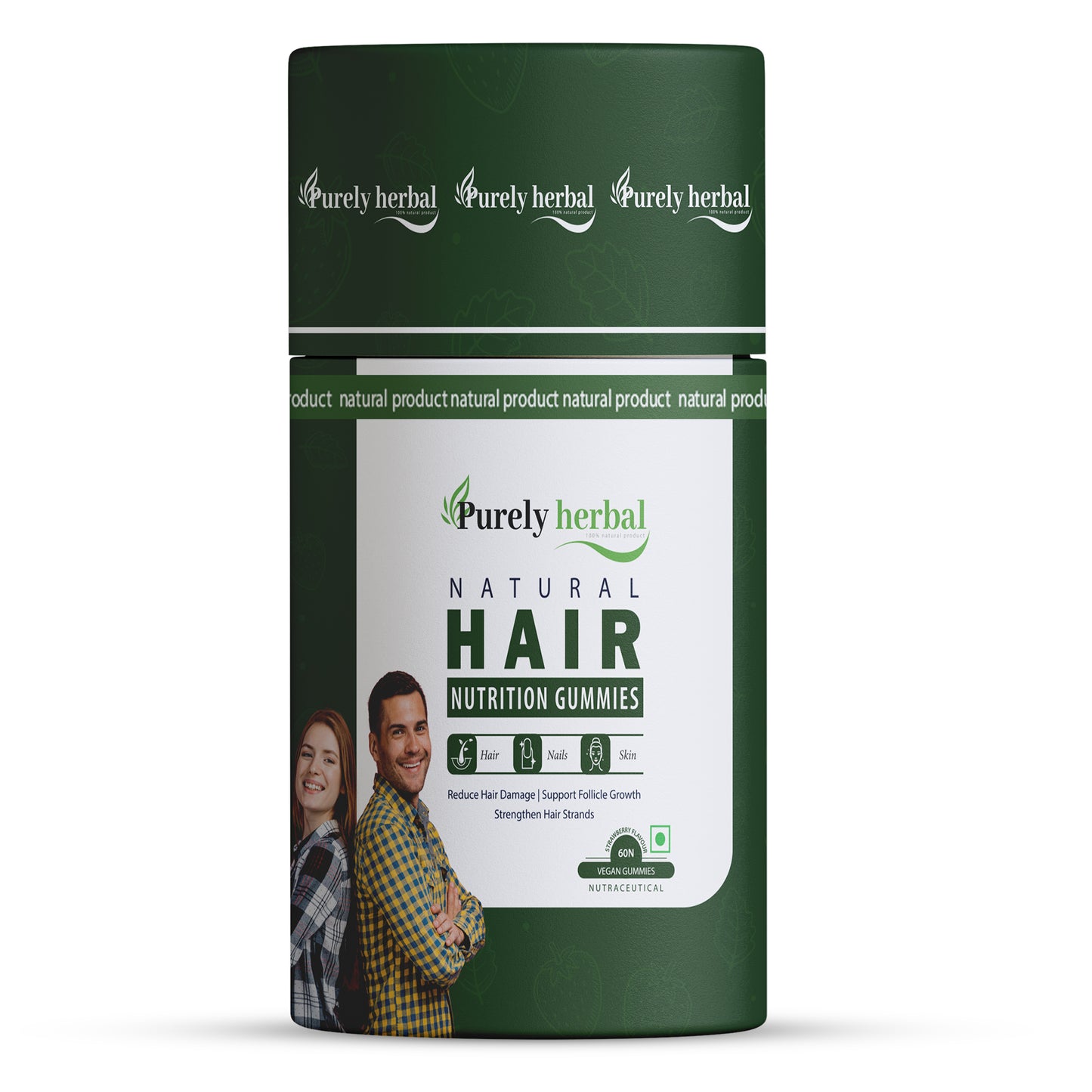 PURELY HERBAL- HAIR BIOTIN GUMMIES- 60N