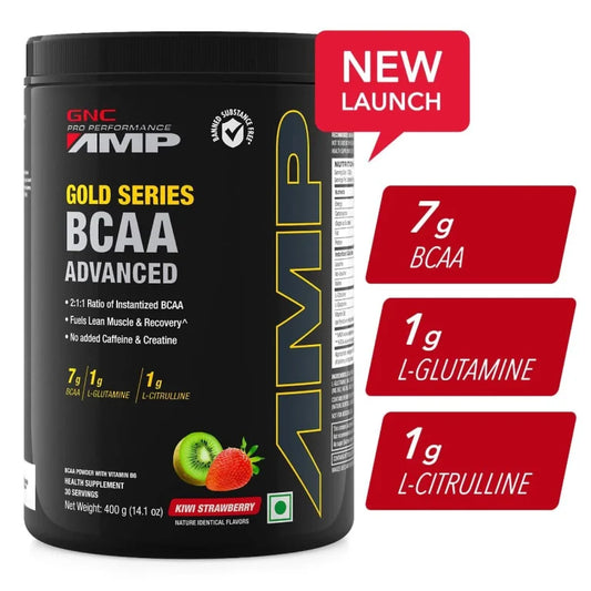 GNC AMP Gold Series BCAA Advanced w/ Vitamin B6 – 400 gm
