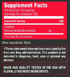 Anabolic muscle Creatine Monohydrate – Micronized Creapure Monohydrate 100 servings