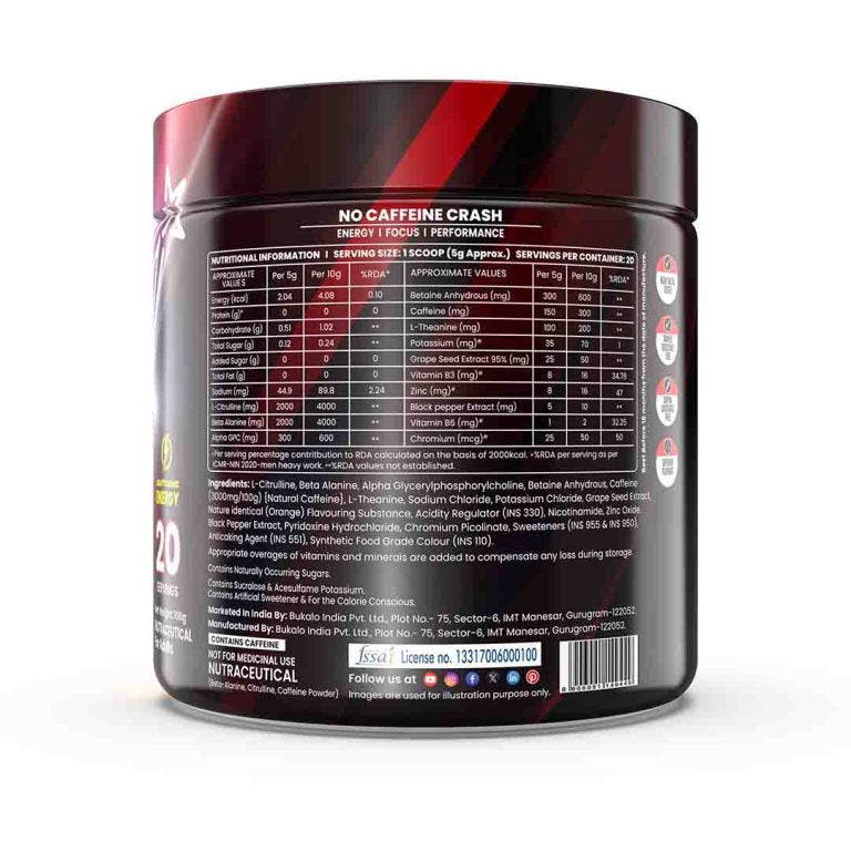 Gxn kick pre workout 20 servings