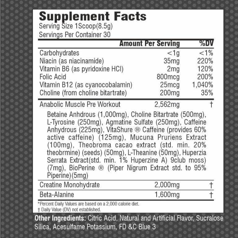 Anabolic Muscle Pre Workout