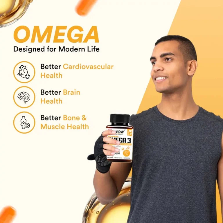 Wow Advanced Omega 3 – ( 2600 mg ) Powered By Ashwagandha, Vitamin D & Magnesium – 60N