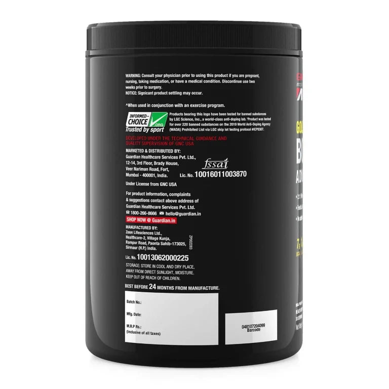 GNC AMP Gold Series BCAA Advanced w/ Vitamin B6 – 400 gm