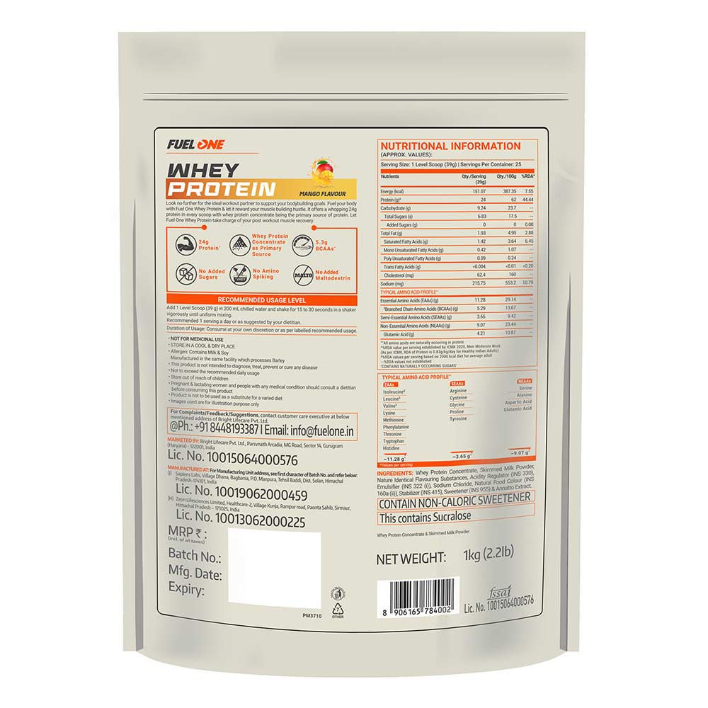 Fuel One Whey Protein, 1 kg (2.2 lb)