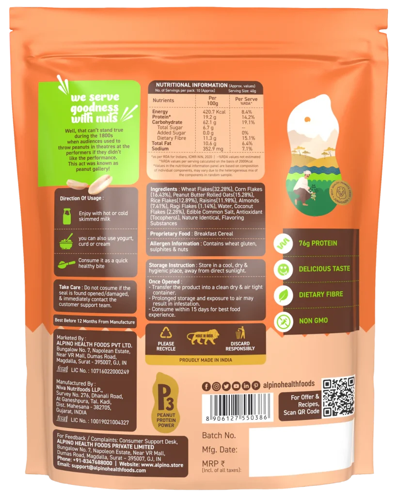 Alpino Zero Added Sugar Super Muesli 400gm