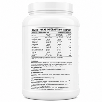 Fuel Supps Ultra Pure Mass Gainer – Chocolate Flavour (1kg)