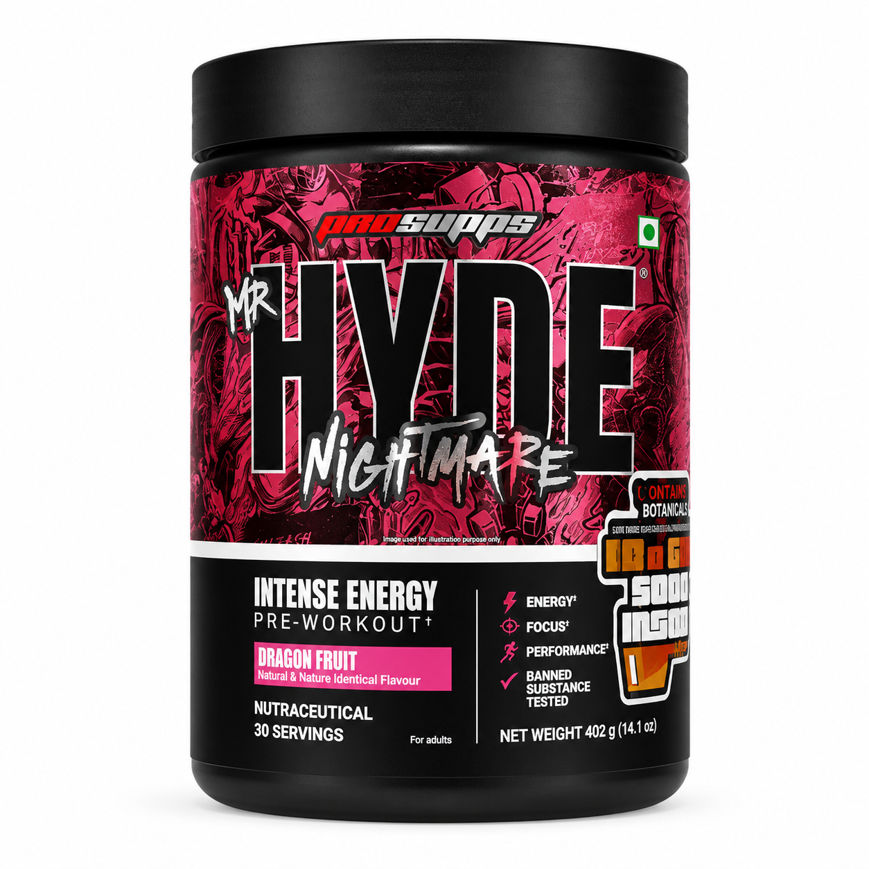 ProSupps Mr. Hyde Nightmare Pre-Workout – Dragon Fruit | 30 Servings