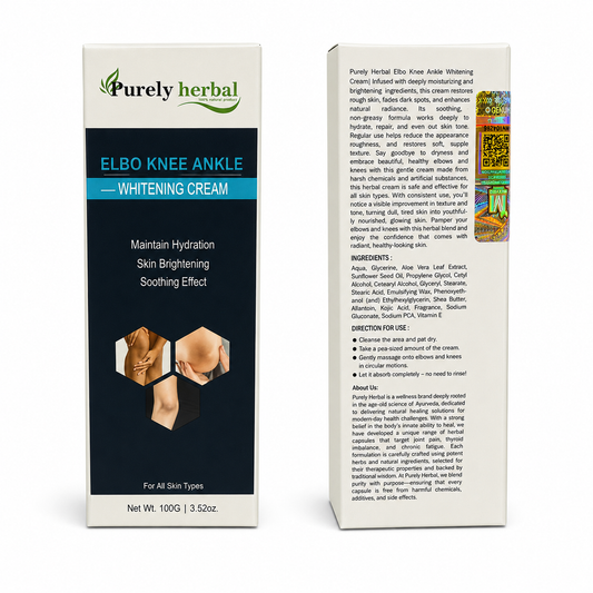 PURELY HERBAL- ELBOW & KNEE WHITENING CREAM- 1MONTH PCK