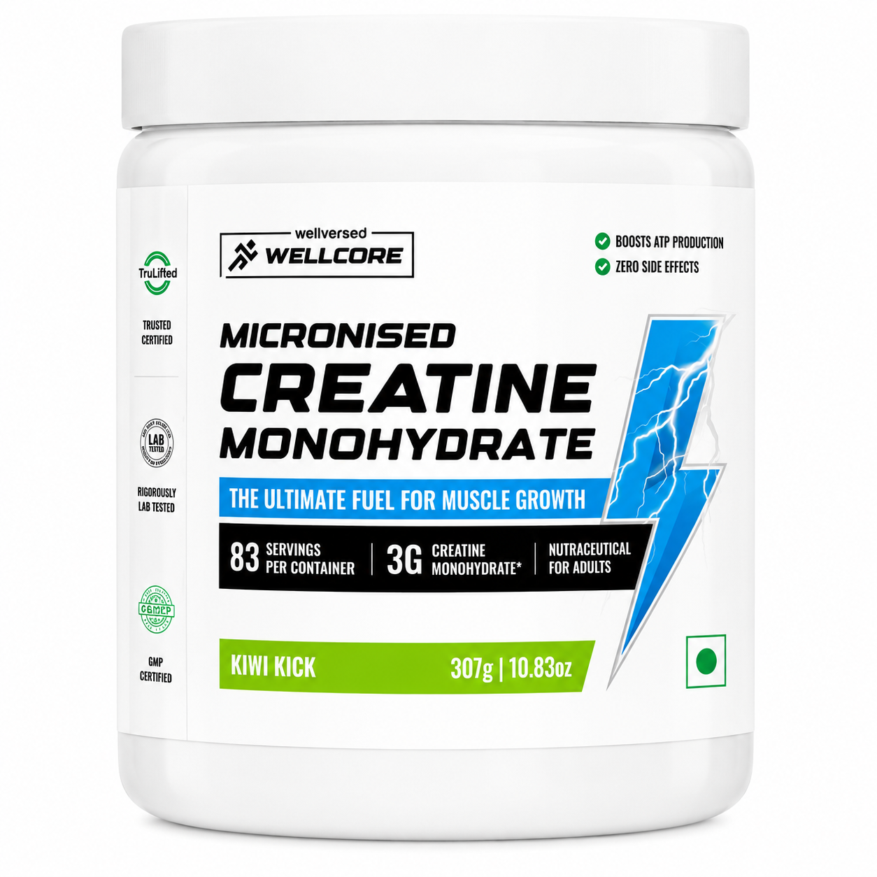 Wellcore Micronised Creatine Monohydrate – Kiwi Kick (307g)