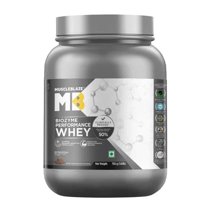 MuscleBlaze Biozyme Performance Whey, 750 g (1.65 lb)