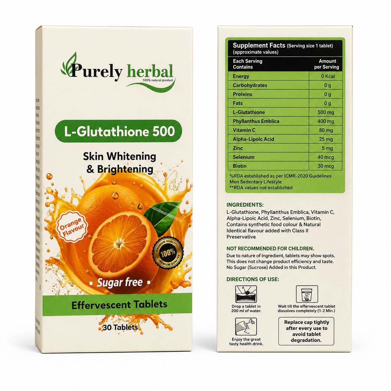 Purely Herbal L-Glutathione 500