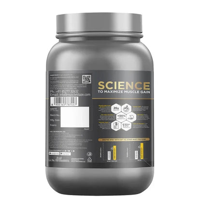 MuscleBlaze Biozyme Gold 100% Whey, 1 kg (2.2 lb), Double Rich Chocolate