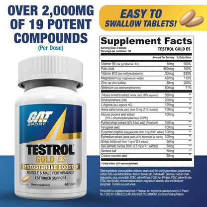 GAT SPORT Testrol Gold ES – 60 Tablet with scan code