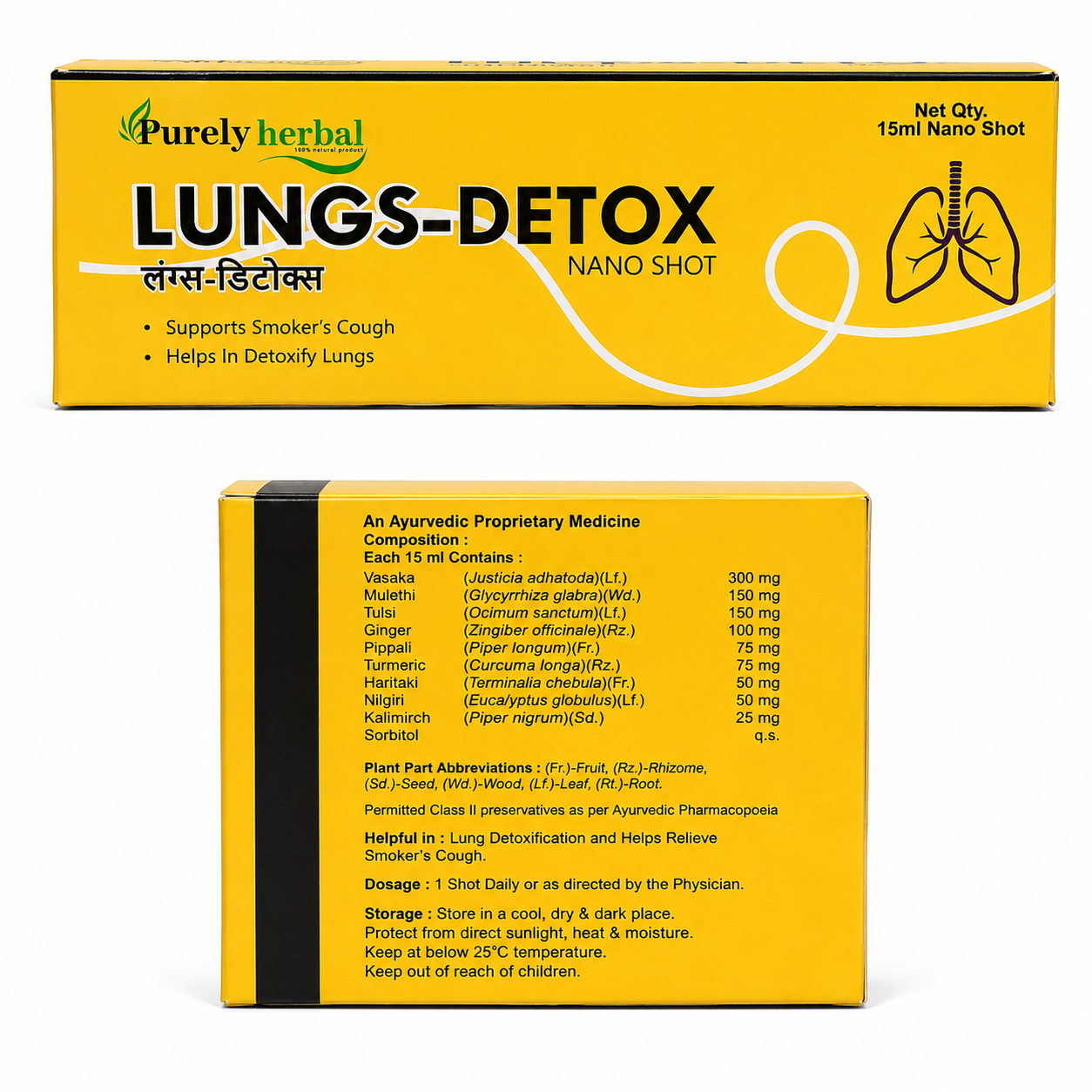 Purely Herbal Lungs-Detox Nano Shot