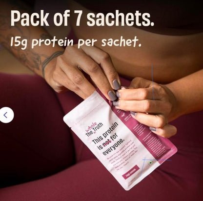 The Whole Truth Protein | Ragi Cocoa Sample (7 Sachets) | 15g Protein/Pack | Clean, Light & Easy to Digest | No Artifical Flavours (210g)