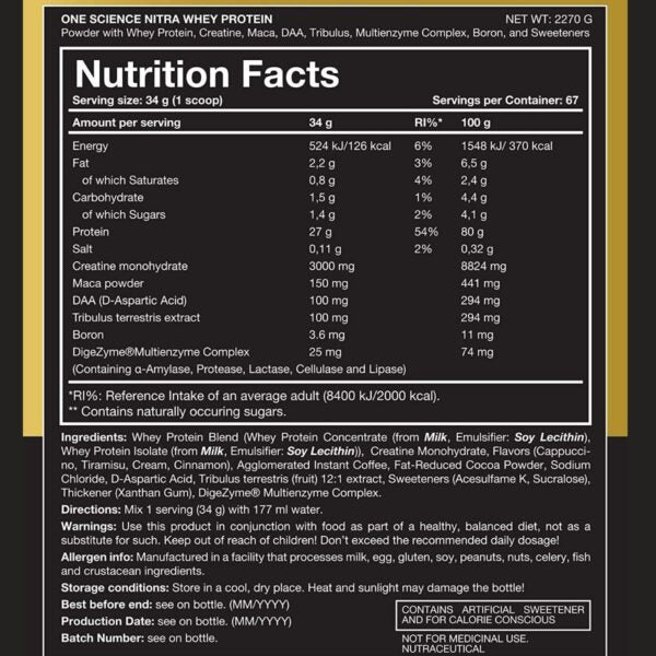 One Science Nutrition (OSN) Nitra Whey, 5Lbs EXP 12/2026