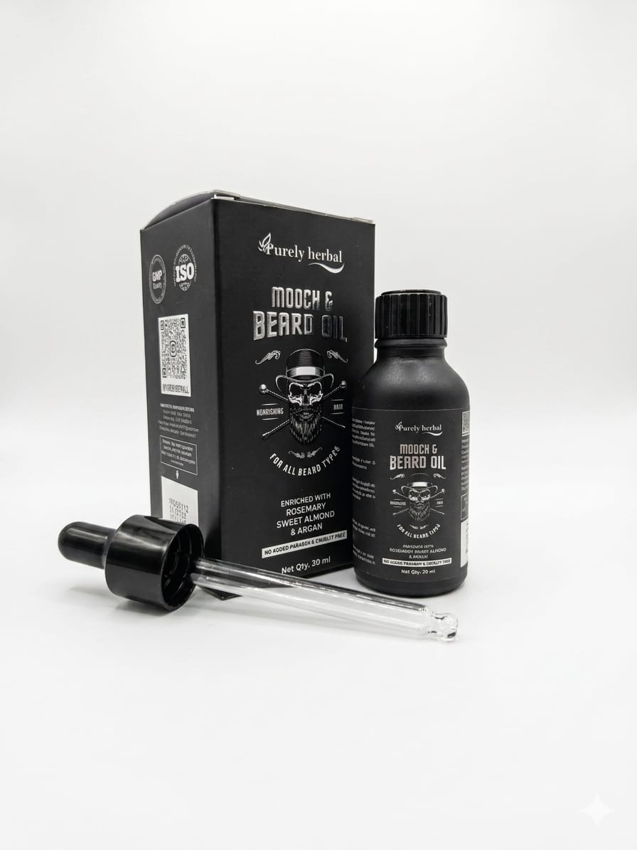 Purely Herbal Mooch & Beard Oil (30ml)