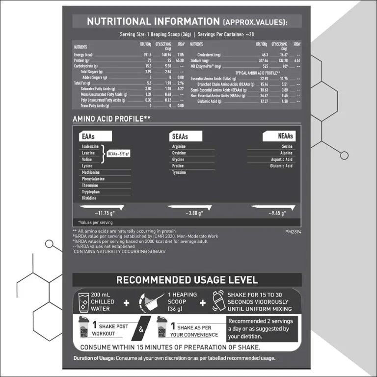 MuscleBlaze Biozyme Performance Whey, 1 kg Refill pack (2.2 lb)