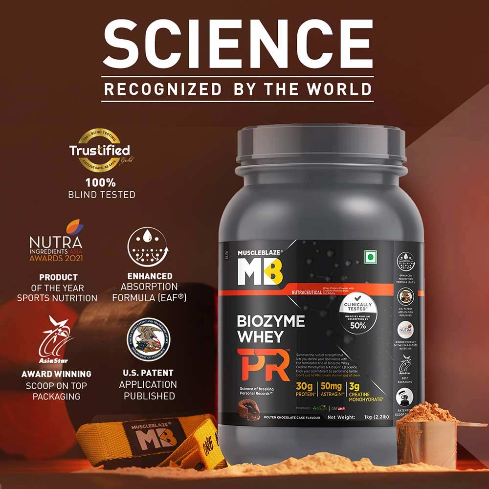 MuscleBlaze Biozyme Whey PR, 1 kg (2.2 lb)