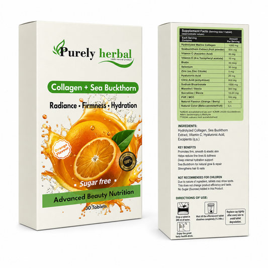 Purely Herbal Collagen + Sea Buckthorn Tablets