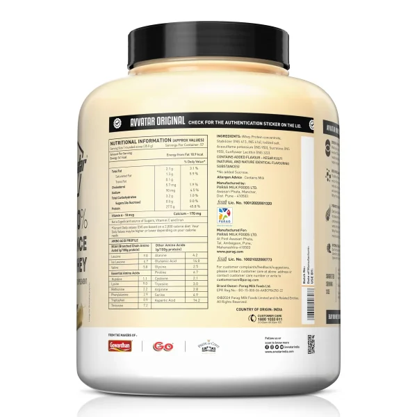 Avvatar 100% Performance Whey | 2 Kg | 2027 exp