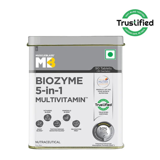 MuscleBlaze Biozyme 5-in-1 Multivitamin – 90 Tabs