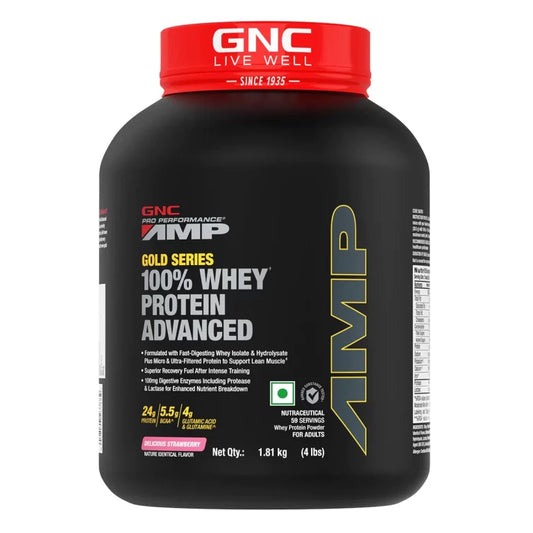 GNC Amp Gold Series 100% Whey Protein Advanced, 4 lbs pack