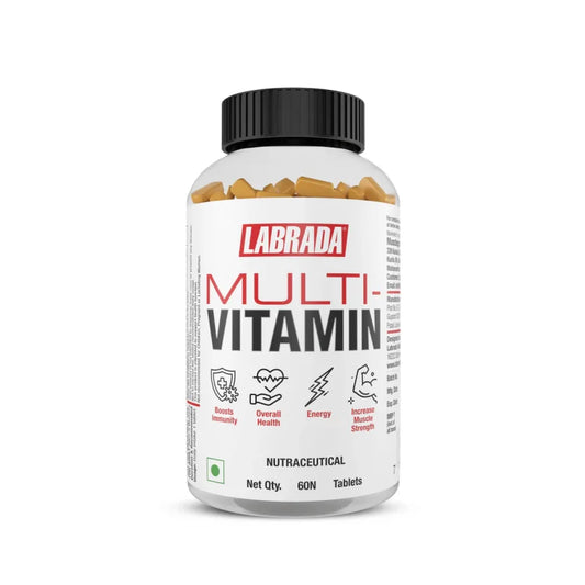 Labrada MultiVitamin Tablet(10 Vitamins, 7 Minerals, Gingko Bilboa Extract, Panax Ginseng, Lycopene, 3 Enzymes, Once Daily), 60 Count
