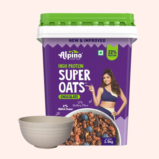 Alpino High Protein Super Rolled Oats Chocolate 2.5kg ( Free Delivery )