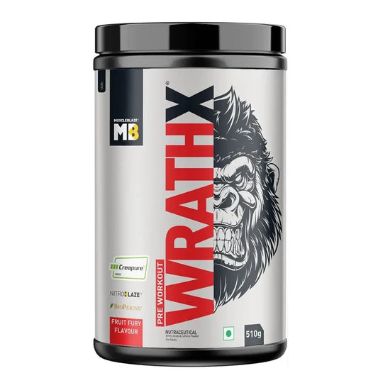 MuscleBlaze Pre Workout WrathX, 510 g