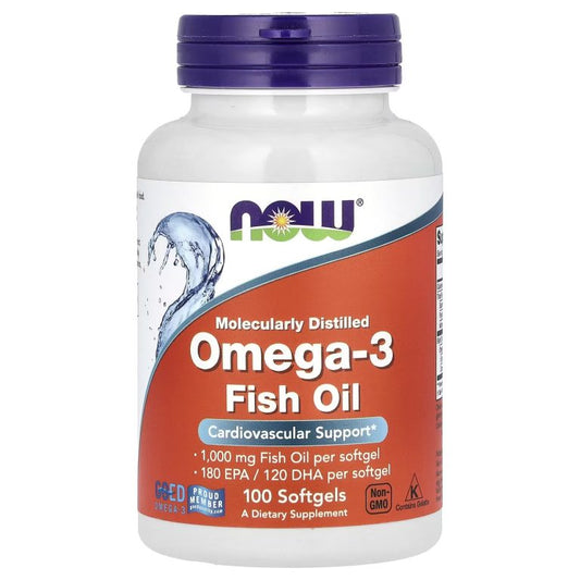 Now Omega-3 Fish Oil, 1000 mg, 100 caps exp 2026 mpn importer