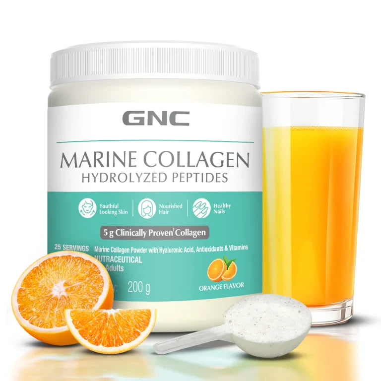 GNC Marine Collagen Hydrolyzed Peptides Exp 2026 Orange Flavour