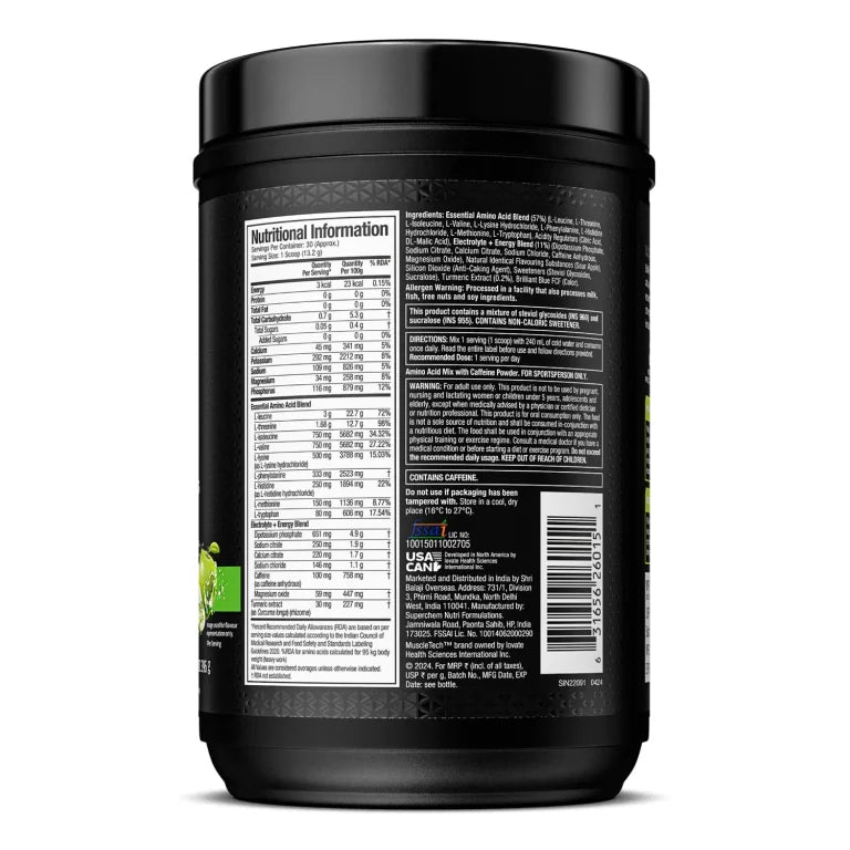 MuscleTech EAA + Energy – 396 gm