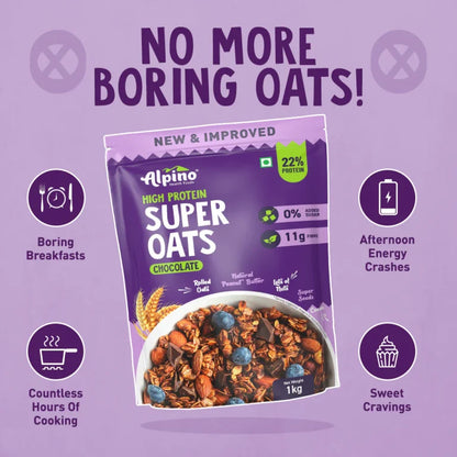 Alpino High Protein Super Rolled Oats Chocolate 2.5kg ( Free Delivery )
