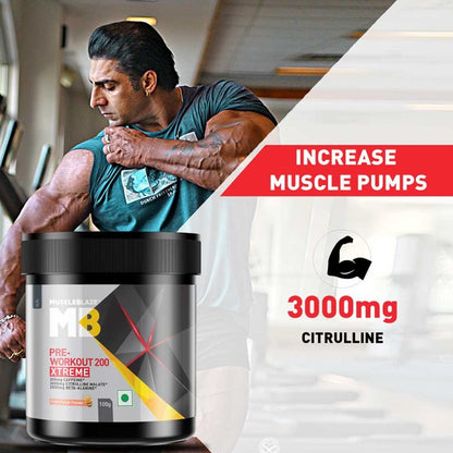 MuscleBlaze PRE Workout 200 Xtreme, 100 g (0.22 lb)