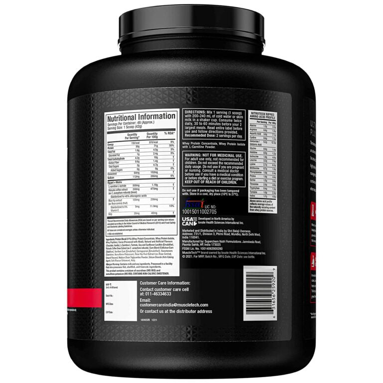 Muscletech, Nitro Tech Ripped, 1.8kg indian packing gmc authorized