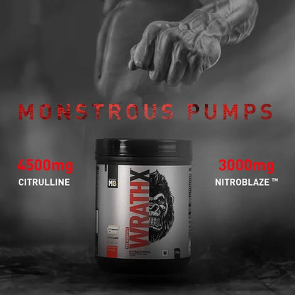 MuscleBlaze Pre Workout WrathX, 510 g