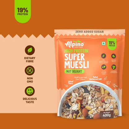 Alpino Zero Added Sugar Super Muesli 400gm