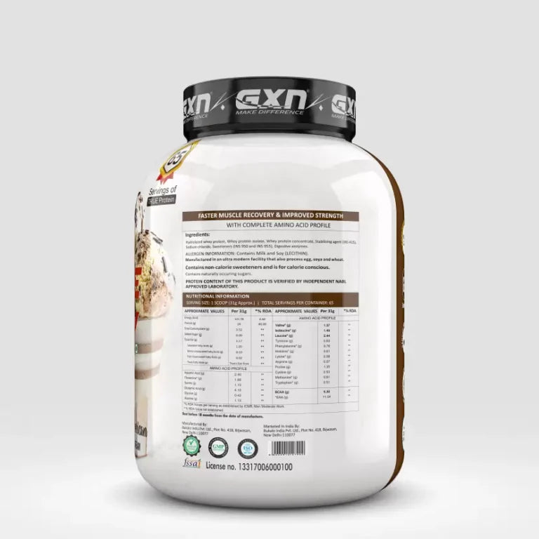 Gxn Rule Whey 100% Whey protine 2KG (65 servings )