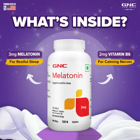 GNC Melatonin With Vitamin B6 For Sleep And Relax