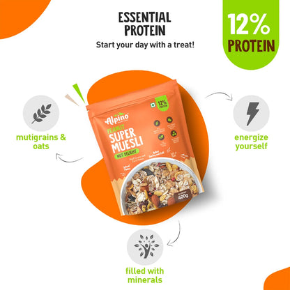 Alpino Zero Added Sugar Super Muesli 400gm